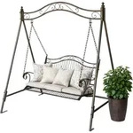 DanDiBo Hollywoodschaukel 2 Sitzer Metall Antik Gartenschaukel 082505...