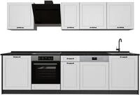 K&uuml;chenzeile Vicco R-Line Wei&szlig; Landhaus/Anthrazit 280 cm Arbeitsplatte Anthrazit,