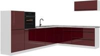 Eckk&uuml;che Vicco R-Line Rot Hochglanz/Wei&szlig; 327 x cm ohne Arbeitsplatte, Model 66812