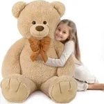 Riesen Teddyb&auml;r 120cm XXL Kuschelb&auml;r Stofftier Pl&uuml;schtier Braun