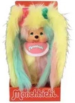 Monchhichi M&auml;dchen mit 6 farbigen Z&ouml;pfen 20cm