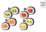 "Take Me Home" &ndash; Niedliches Sushi-Pl&uuml;schtier, 25 x 25 x 15 cm, 4 verschiedene
