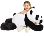 Gro&szlig;es Panda Kuscheltier Stofftier 78cm Schwarz