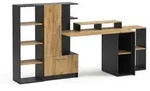 Schreibtisch Vicco Tomy Anthrazit/Goldkraft Eiche 150 x 59 cm 5er Set, Model...