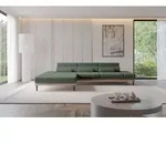 ALTDECOR Ecksofa mit Elektrischer Sitztiefenverstellung MONA - 316x205x85 - Gr&uuml;n -