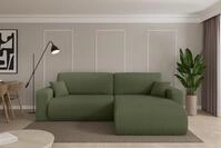 ALTDECOR Ecksofa mit Schlaffunktion und Bettkasten - BERY-L - 276x193x88 - Gr&uuml;n -