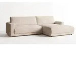 KAWOLA Sofa MARLIN Ecksofa Stoff beige Longchair rechts - Beige