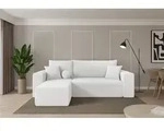 ALTDECOR Ecksofa mit Schlaffunktion und Bettkasten - SENO-L - 249x139x85 - Wei&szlig; -
