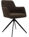 Brauner Teddyfell Barhocker mit Armlehnen, 180-Grad-Schwenkfunktion, 82x56x58...
