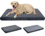 Orthop&auml;disches Hundebett Waschbar Wasserdicht Grau L 104 x 71 x 8 cm