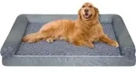 Orthop&auml;disches Hundebett 75x50x15 cm Grau Wasserdicht Memory-Schaum U-Form...