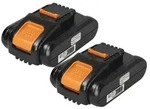 EXTENSILO 2x Akku kompatibel mit Worx WG170.1, WG166.1, WG170, WG169E, WG169E.9,