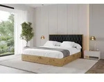 ALTDECOR Polsterbett mit Bettkasten - ENZO5 - 160x200 - Schwarz - Bett ohne Matratze,
