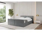 ALTDECOR Polsterbett mit Bettkasten - EMMI-Z-v1 - 180x200 - Dunkelgrau - Bett mit