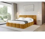 ALTDECOR Polsterbett mit Bettkasten - NILO - 160x200 - Senfgelb - Bett ohne Matratze,