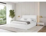 ALTDECOR Polsterbett mit Bettkasten - ENORA - 200x200 - Wei&szlig; - Bett mit Matratze