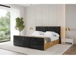 ALTDECOR Polsterbett mit Bettkasten - ENZO6-Z - 180x200 - Schwarz - Bett mit Kopfteil