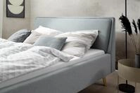 Meise M&ouml;bel Polsterbett Frieda 160x200 cm | Bettgestell | Kopfteil glatt | Webstoff