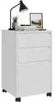 Relaxdays Rollcontainer, 3 Schubladen, H&auml;ngeregister, HxBxT: 70 x 40 x 40 cm,