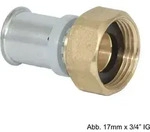 Roth RIS Anschlussverschraubung 17 mm x 3/4" IG, Messing