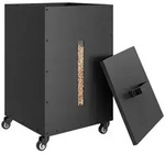 Outsunny Metall Pelletbeh&auml;lter mit Rollen, 30 kg Pelletbox mit Sieb...