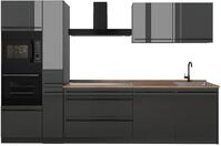 K&uuml;chenzeile Vicco R-Line Anthrazit Hochglanz/Anthrazit 310 cm Arbeitsplatte