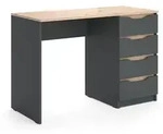 Schreibtisch Vicco Ruben Anthrazit/Artisan-Eiche 110 x 50 cm mit 4 Schubladen, Model