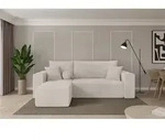 ALTDECOR Ecksofa mit Schlaffunktion und Bettkasten - SENO-L - 249x139x85 - Creme -