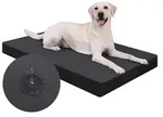 Orthop&auml;disches Hundebett L 104x68x8 cm Schwarz Wasserdicht in Lederoptik