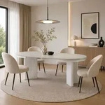 BEAUTYSOFA | Runder Ausziehbarer Esstisch PRESTIGE &Oslash; 120&ndash;200 cm,...