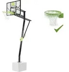 EXIT Galaxy Basketballbrett, mit Dunkring & Netz, Bodenmontage, Basketballst&auml;nder,