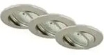 LED Einbauleuchten Dimmbar Schwenkbar 3er Set 5,5 W silber Kunststoff Briloner -