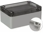 POLLIN, Polycarbonat Geh&auml;use, 120 x 80 x 55 mm, IP66, Lichtgrau, Glasklarer Deckel -