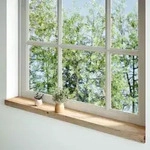 vidaXL Fensterb&auml;nke 2 Stk. Unbehandelt 160x15x2 cm Massivholz Eiche - Braun