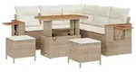 vidaXL Gartensofa-set 8 stk. Beige Poly-Rattan - Beige