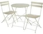 tectake&reg; Bistrotisch Set Frieda, klappbar f&uuml;r 2 Personen - Creme