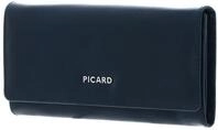 PICARD Leder Geldb&ouml;rse Peakline 1 Long Wallet Deep Ocean dunkelblau