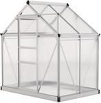 Outsunny Gew&auml;chshaus Aluminium Treibhaus mit Dachfenster 190 x 132 x 201 cm