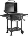 Outsunny Holzkohlegrill BBQ Smoker mit Deckel h&ouml;henverstellbar Kohlepfanne