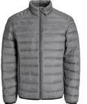 Jack & Jones 12280971_176_L, Puffer, Uni, Erwachsener, Rei&szlig;verschluss, Nylon, Grau -