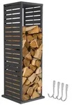ML-Design Kaminholzregal Innen Au&szlig;en Brennholzregal Metall 37,5x37,5x112 cm,