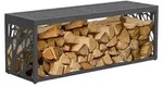 ML-Design Kaminholzregal Innen/Aussen mit Sitzbank, Metall Brennholzregal...
