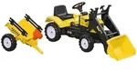 HOMCOM Trettraktor mit Anh&auml;nger Tretauto Traktor und Anh&auml;nger Kinder