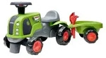 FALK Rutschauto Claas 470 Arion, gr&uuml;n, mit Anh&auml;nger + Sandspielset - Gr&uuml;n