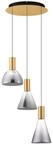 Nova Luce LED Pendelleuchte Voi dimmbar 24W warmweiss 3000K Schwarz Messinggold Glas