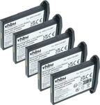vhbw 5x Akku kompatibel mit NCR Orderman 5 Handheld Computer Scanner (4200 mAh,...