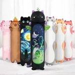 Pl&uuml;schtier Katze 90 cm Minze Langes Wurfkissen Kawaii Kuscheltier Stofftier