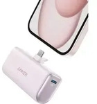 Anker Nano Powerbank (22,5W, Integrierter USB-C Konnektor) Lotus Pink