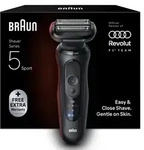 Braun Series 5 - 52-N1000SF1, Folienschaber, Schwarz, Tasten, Batterie, Integrierte