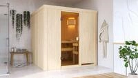 Karibu Sauna Innensauna Troms&ouml; Fronteinstieg Ofen 9 kW integr. Strg 196x178x198 cm